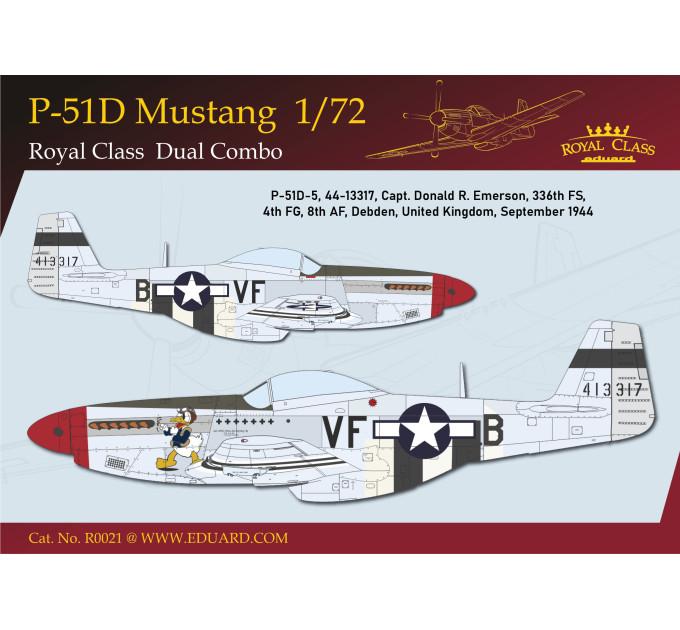 Збірна модель P-51D Mustang 1/72 Eduard R0021
