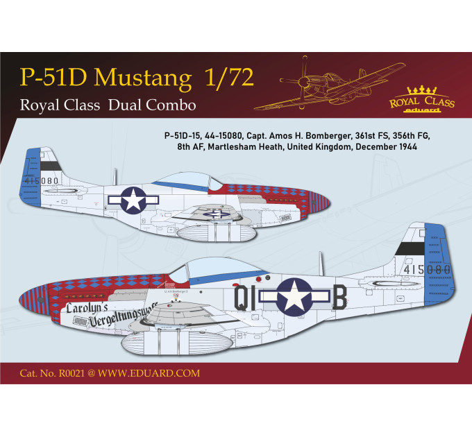 Збірна модель P-51D Mustang 1/72 Eduard R0021