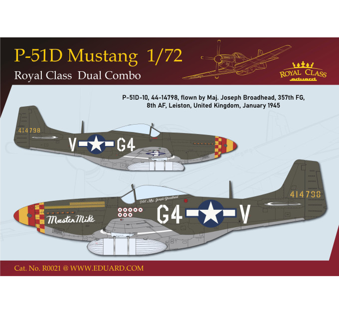 Збірна модель P-51D Mustang 1/72 Eduard R0021