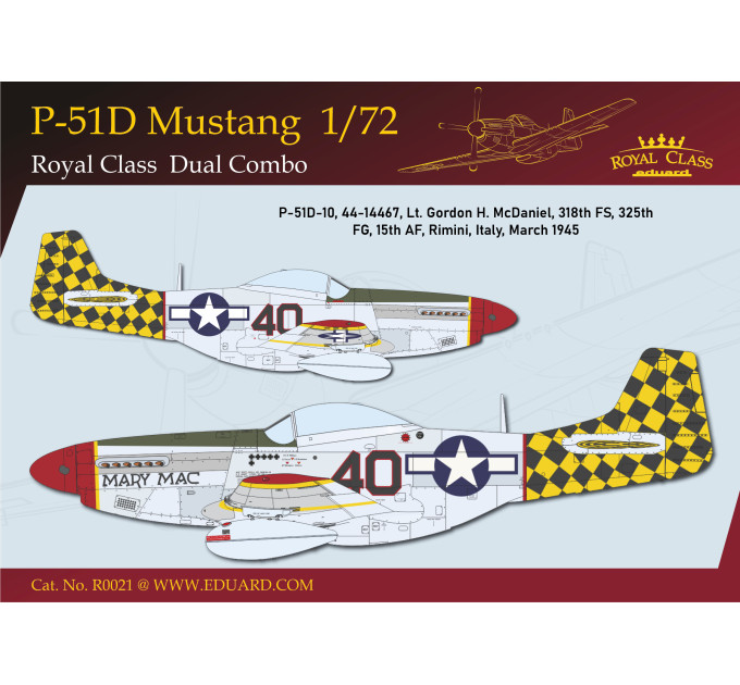 Збірна модель P-51D Mustang 1/72 Eduard R0021