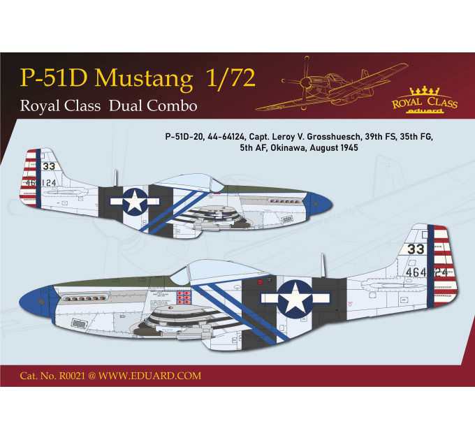 Збірна модель P-51D Mustang 1/72 Eduard R0021