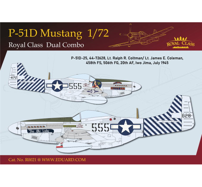 Збірна модель P-51D Mustang 1/72 Eduard R0021
