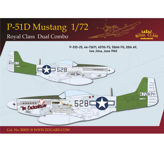 Збірна модель P-51D Mustang 1/72 Eduard R0021