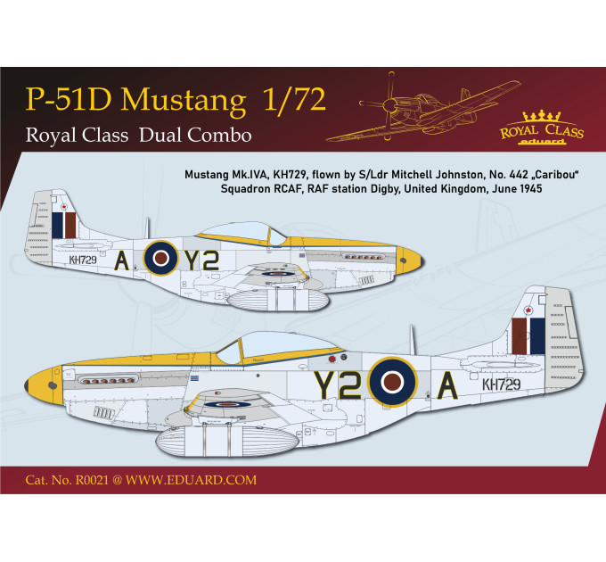 Збірна модель P-51D Mustang 1/72 Eduard R0021