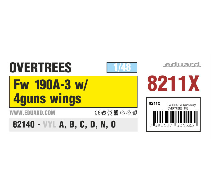Fw 190A-3 з 4 криловими кулеметами OVERTREES 1/48