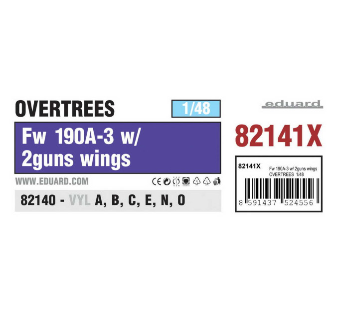 Fw 190A-3 c 2 криловими кулеметами OVERTREES 1/48