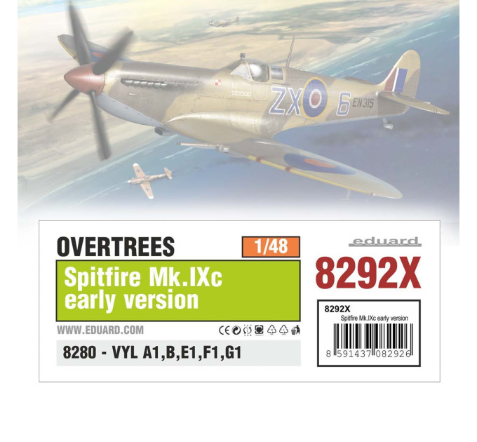 Збірна модель Spitfire F Mk. IX 1/48 Eduard 8292X Збірна модель Spitfire F Mk. IX 1/48 Eduard 8292X