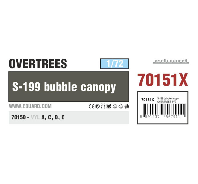 S-199 bubble canopy OVERTREES 1/72