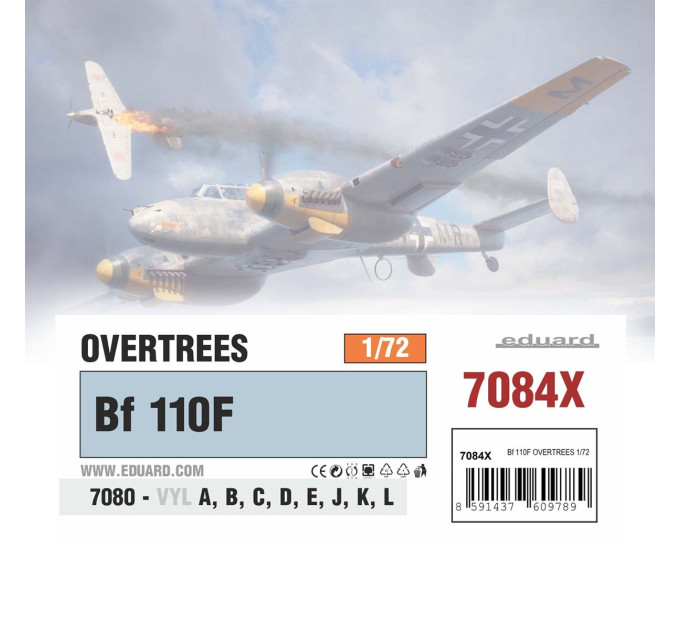 Збірна модель Bf 110F 1/72 Eduard 7084X Збірна модель Bf 110F 1/72 Eduard 7084X