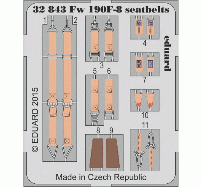 Ремені безпеки Fw 190F-8 1/32 Eduard 32843