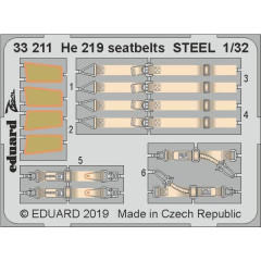 Ремені безпеки He 219 1/32 Eduard 33211