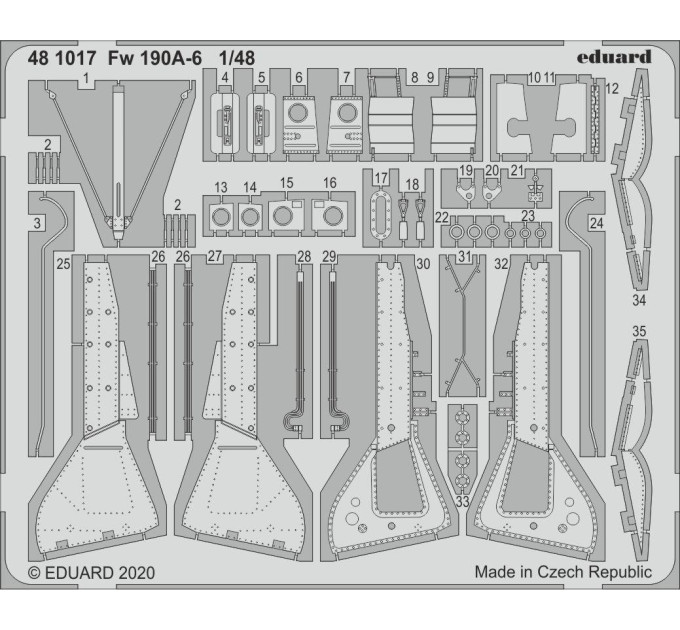 Фототравлення для Fw 190A-6 екстер'єр 1/48
