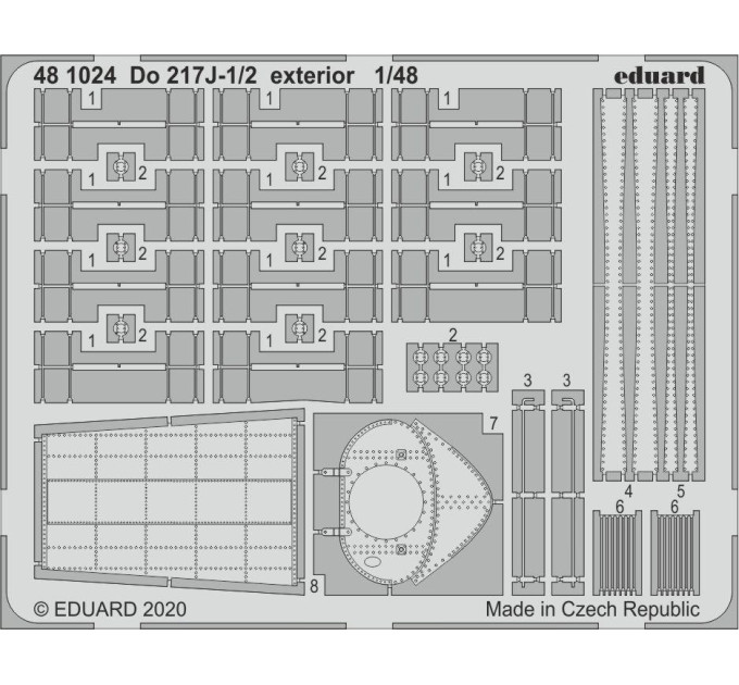 Фототравлення до Do 217J-1/2 1/48 Eduard 481024