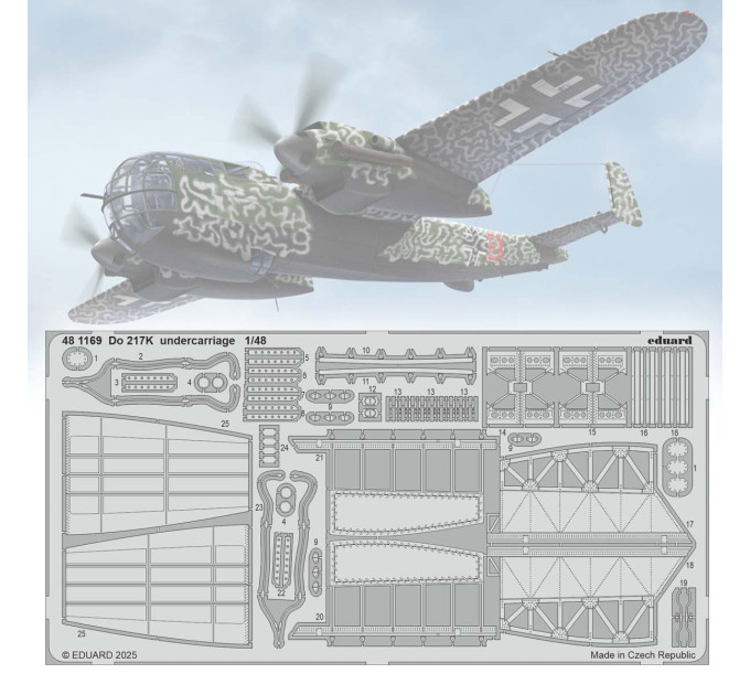 Фототравлення ходова частина Do 217K 1/48 Eduard 481169