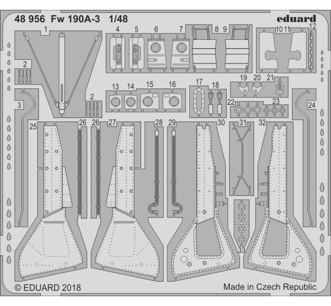 Фототравлення для Fw 190A-3 екстер'єр 1/48