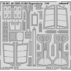 Фототравлення для Bf 109G-10 Mtt Regensburg екстер'єр 1/48