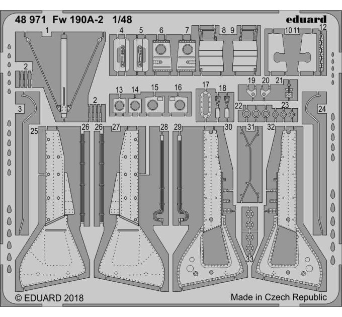 Фототравлення для Fw 190A-2 екстер'єр 1/48