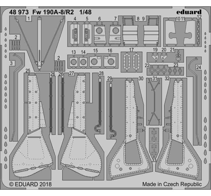 Фототравлення для Fw 190A-8/R2 екстер'єр 1/48
