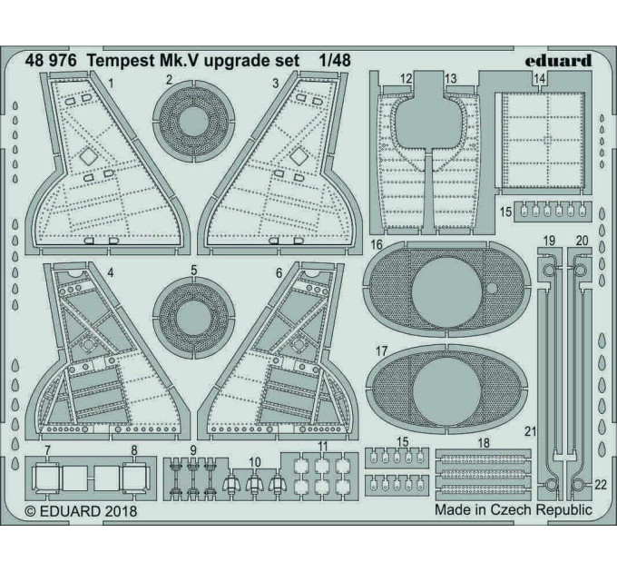 Фото-травление для Tempest Mk. V экстерьер 1/48