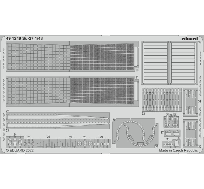 Фототравлення для Su-27 1/48 Eduard 491249
