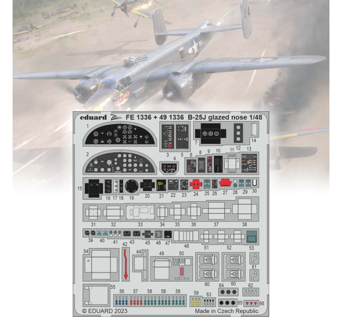 Фототравлення для B-25J 1/48 Eduard 491336