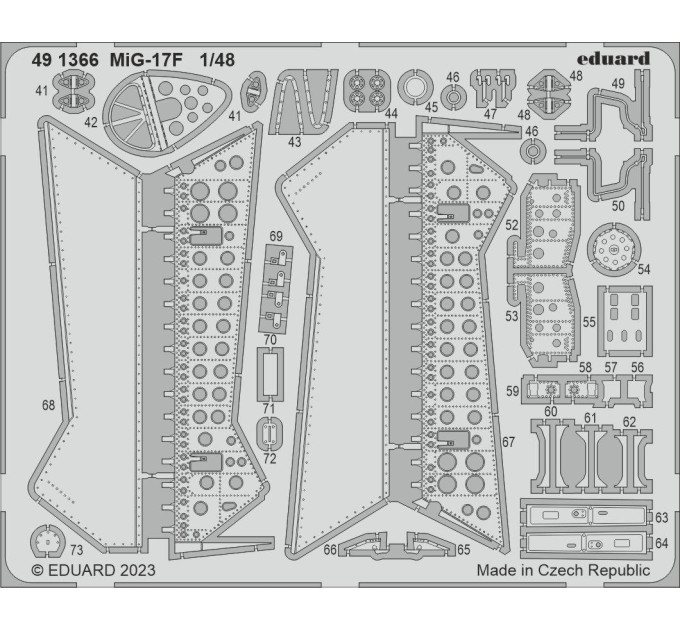 Фототравлення для MiГ-17Ф 1/48 Eduard 491366