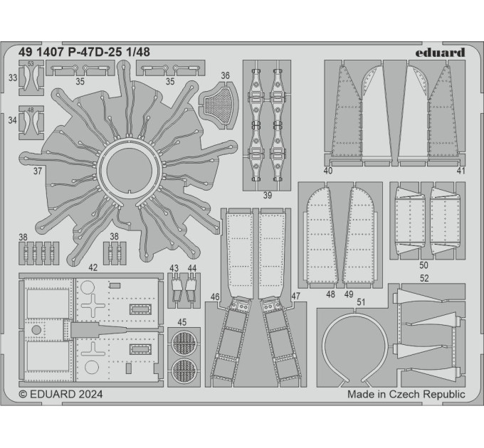 Фототравлення до P-47D-25 1/48 Eduard 491407