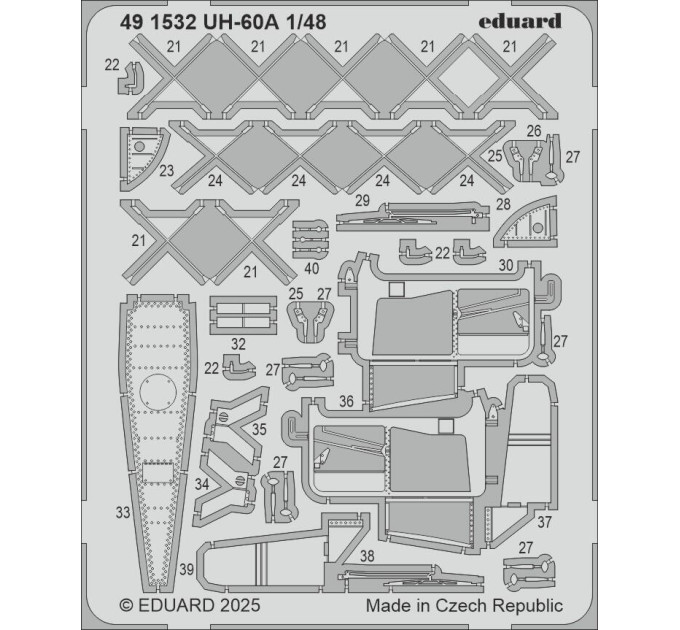 Фототравлення для UH-60A 1/48 Eduard 491532