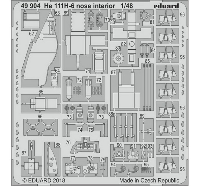 He 111H-6 носова частина 1/48