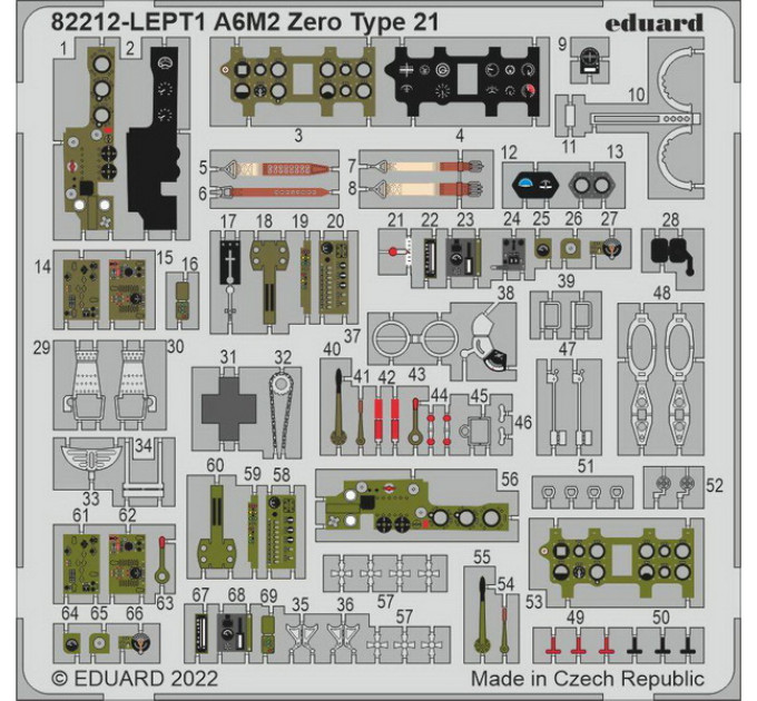 A6M2 Zero Type 21 PE-set 1/48