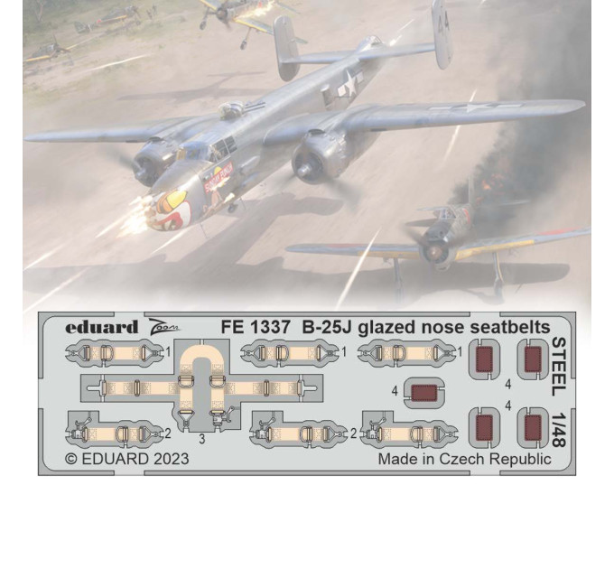 Фототравлення для B-25J ремені безпеки 1/48 Eduard FE1337