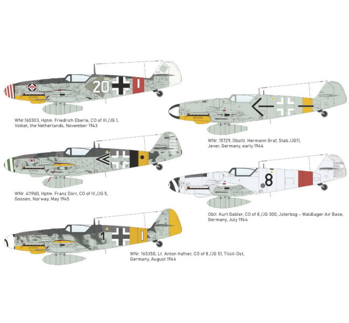 Bf 109G-6 пізній варіант 1/48