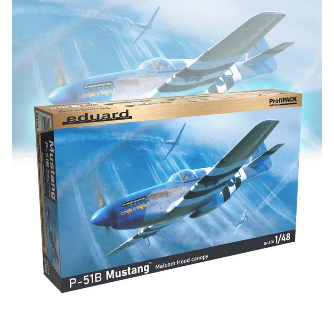Збірна модель P-51B Mustang з кабіною Malcolm Hood 1/48 Eduard 82176