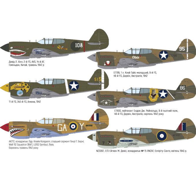 Збірна модель P-40E Warhawk 1/48 Eduard 82241