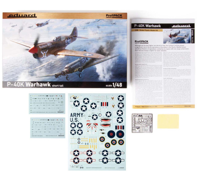Збірна модель P-40K з коротким хвостом 1/48 Eduard 82243