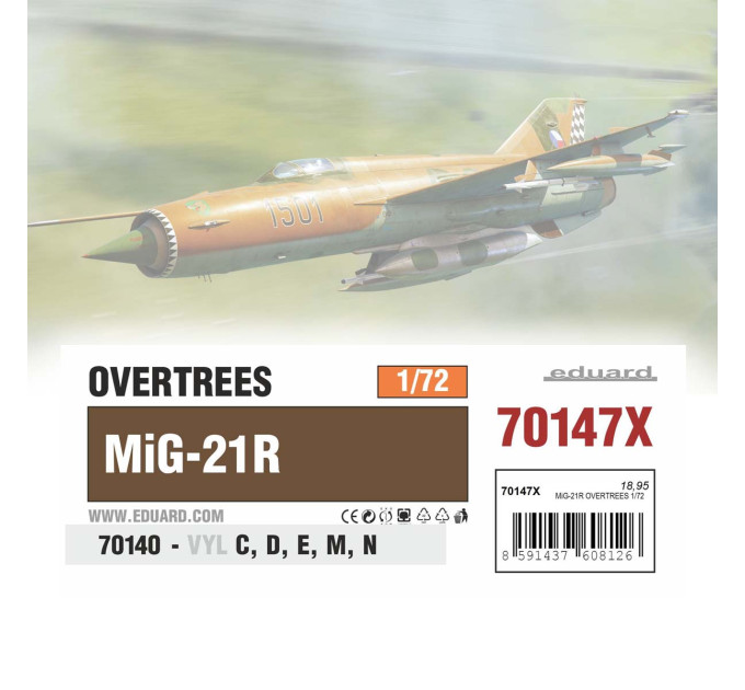 Збірна модель МіГ-21Р 1/72 Eduard 70147X Збірна модель МіГ-21Р 1/72 Eduard 70147X