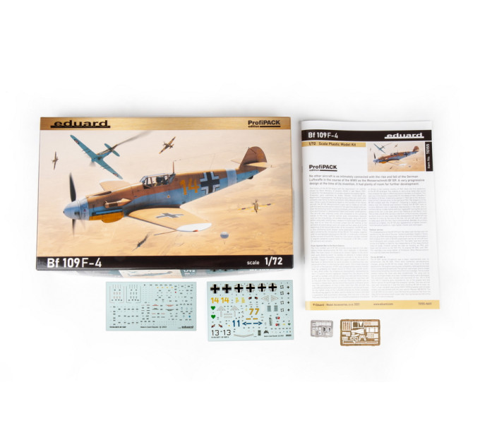 Збірна модель Eduard Bf 109F-4 1/72  ProfiPACK 70155