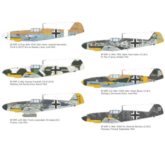 Збірна модель Eduard Bf 109F-4 1/72  ProfiPACK 70155
