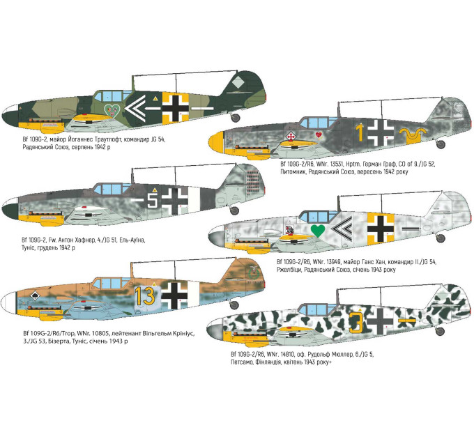 Збірна модель Bf 109G-2 1/72 Eduard 70156