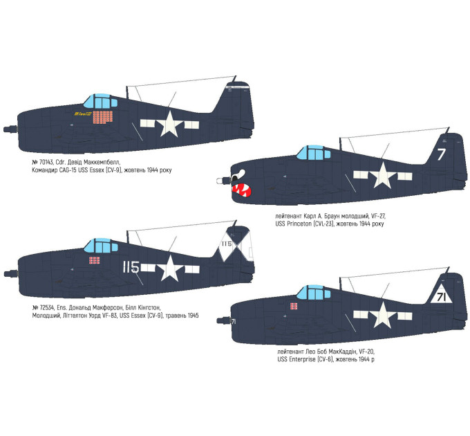 Збірна модель F6F-5 1/72 Eduard 7077