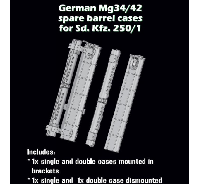 Німецькі запасні футляри для стволів Mg34/42 для Sd. Kfz. 250/2