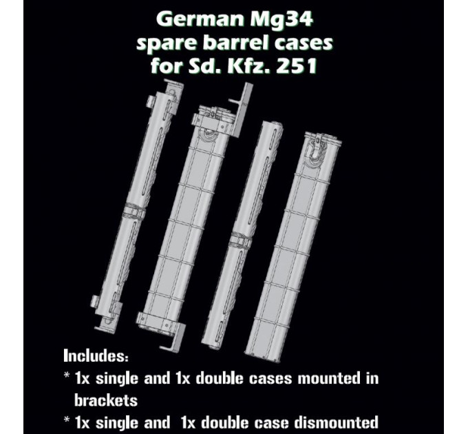 Німецькі запасні футляри для стволів Mg34 для Sd. Kfz. 251