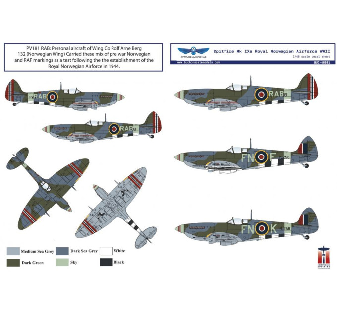 Декаль Spitfire Mk.IXe 1/48 BUC-48001