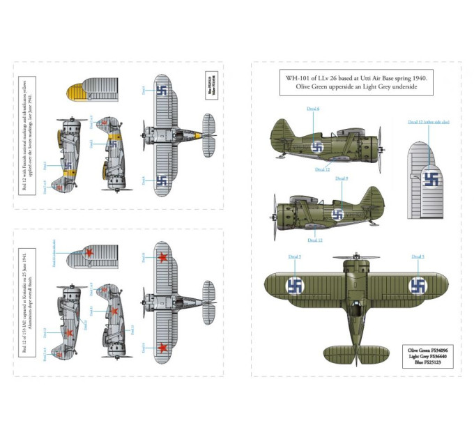 Декаль I-153 Чайка Фінських ВПС 1/48 SBS-D48003