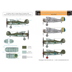 Декаль Gloster Gladiator Шведських ВПС 1/48 SBS-D48005