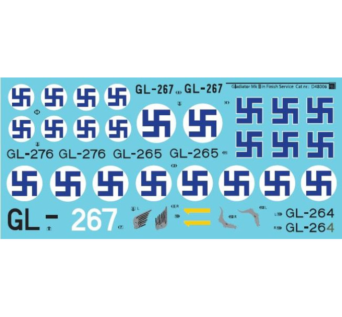 Декаль Gloster Gladiator Фінських ВПС 1/48 SBS-D48008