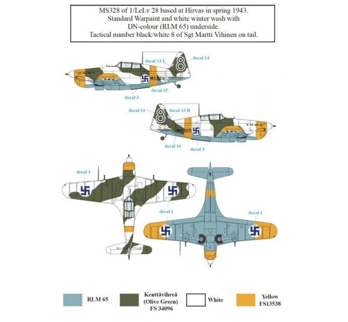 Декаль Morane-Saulnier M.S. 406 1/48 SBS-D48015
