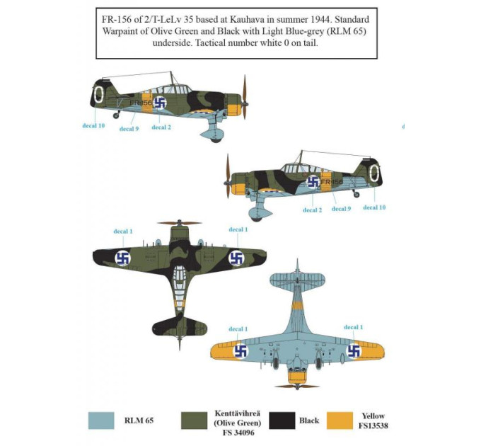 Декаль Fokker D.XXI 1/48 SBS-D48017