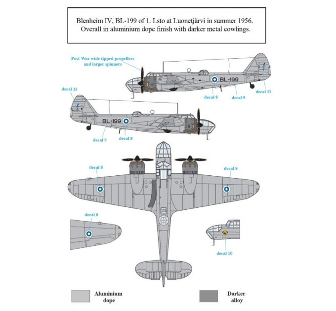 Декаль Bristol Blenheim Mk. IV 1/48 SBS-D48019