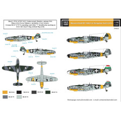 Декаль Bf 109G-6 частина I Угорських ВПС 1/48 SBS-D48020